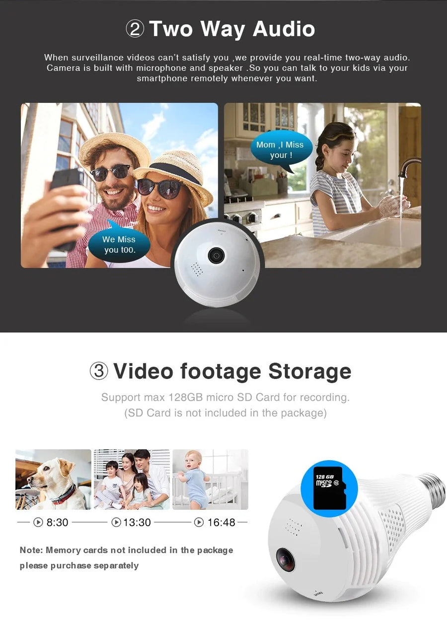 Camera IP Panoramica tip bec, 360 grade Trendysale.ro