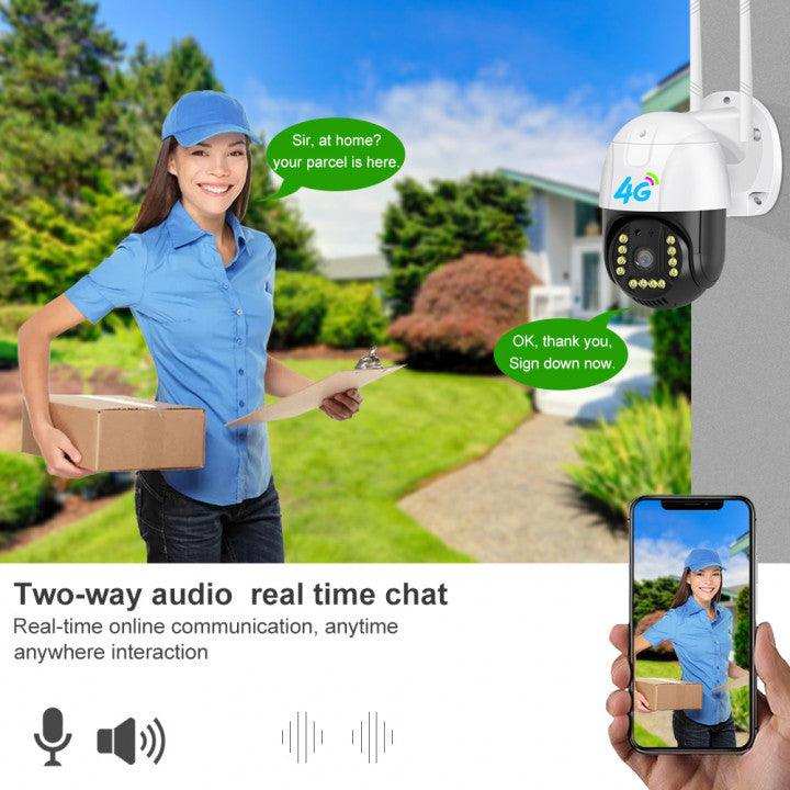 Camera Smart 4G Dasgut V380 Pro, Full HD1080p, Detectie Umana, Rezolutie 3.0MP, LED-uri IR, Viziune Nocturna, Rezistenta IP 66 Trendysale.ro