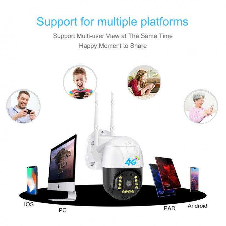 Camera Smart 4G Dasgut V380 Pro, Full HD1080p, Detectie Umana, Rezolutie 3.0MP, LED-uri IR, Viziune Nocturna, Rezistenta IP 66 Trendysale.ro