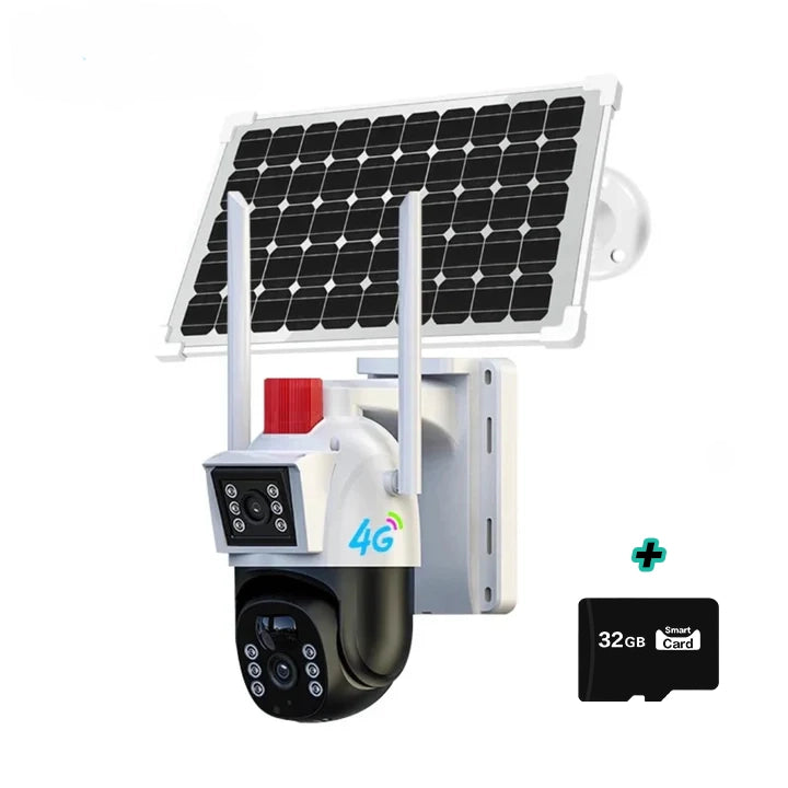 Camera de Supraveghere Solara cu Dubla Lentila, 4G SIM, Dasgut, 2x3MP Trendysale.ro