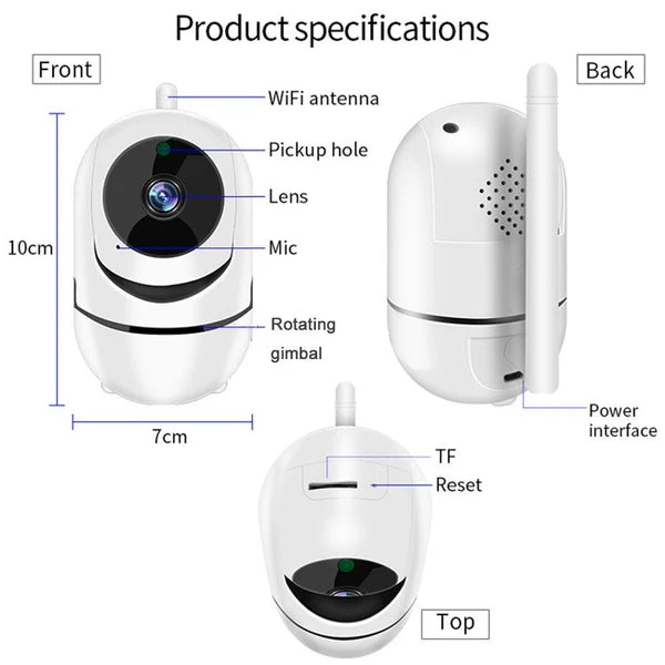 Camera de supraveghere Smart Wireless IP, HD720, Android, Ios Trendysale.ro