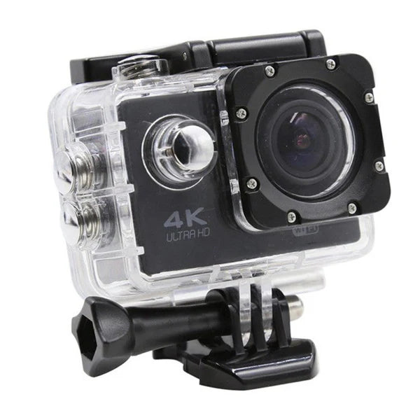 Camera sportiva ActionCam 4K, kit complet cu accesorii pentru aventuri Trendysale.ro