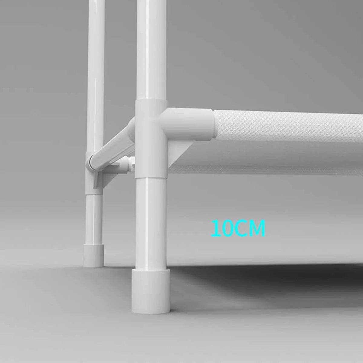 Cuier de colt din metal, cu 2 rafturi pentru organizare, negru Trendysale.ro