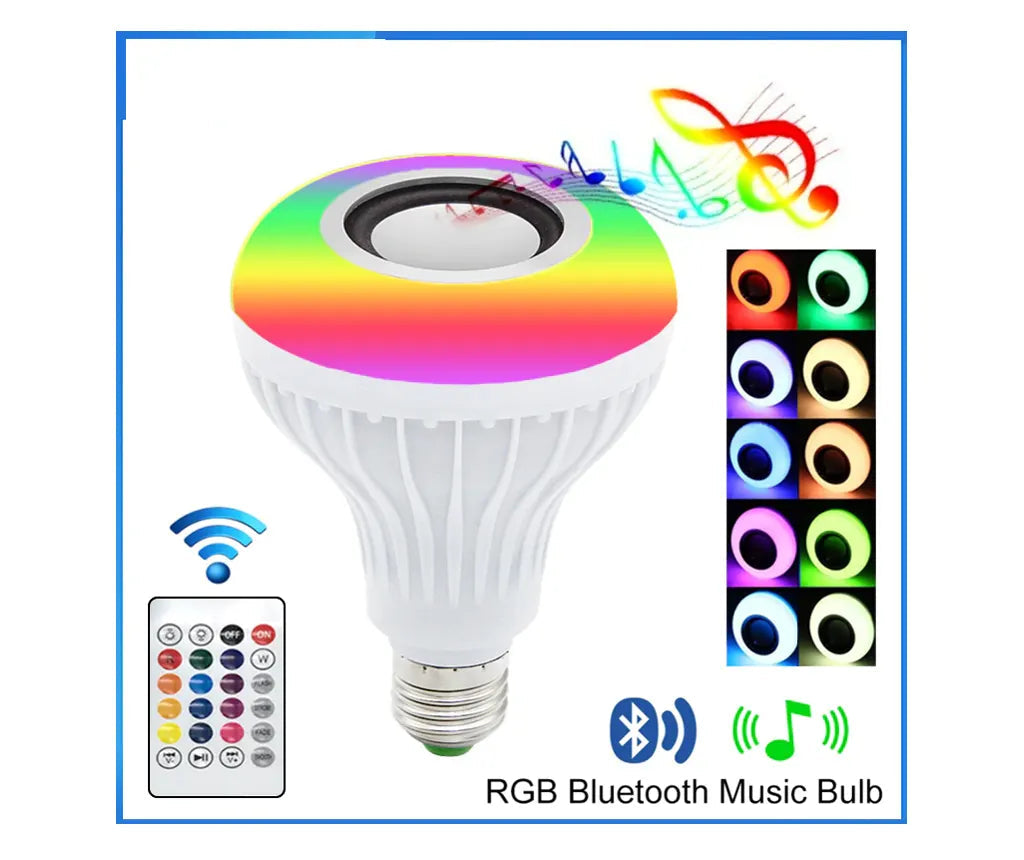 Lampa LED Multicolora cu Sunet Bluetooth 12W Trendysale.ro