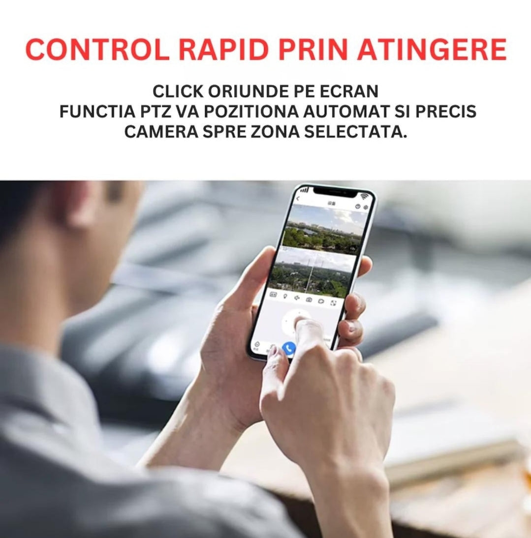 Lampa Solară LED + Cameră de Supraveghere WiFi – Iluminare și Securitate Inteligentă Trendysale.ro