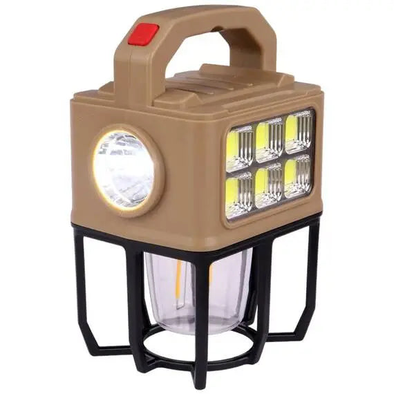 Lampa solara multifunctionala cu LED COB, incarcare USB si powerbank 2400mAh Trendysale.ro