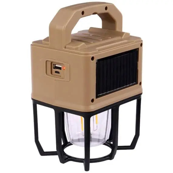 Lampa solara multifunctionala cu LED COB, incarcare USB si powerbank 2400mAh Trendysale.ro