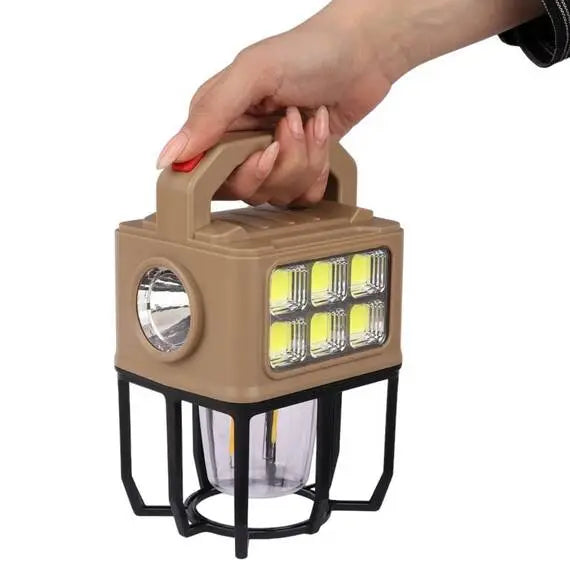 Lampa solara multifunctionala cu LED COB, incarcare USB si powerbank 2400mAh Trendysale.ro