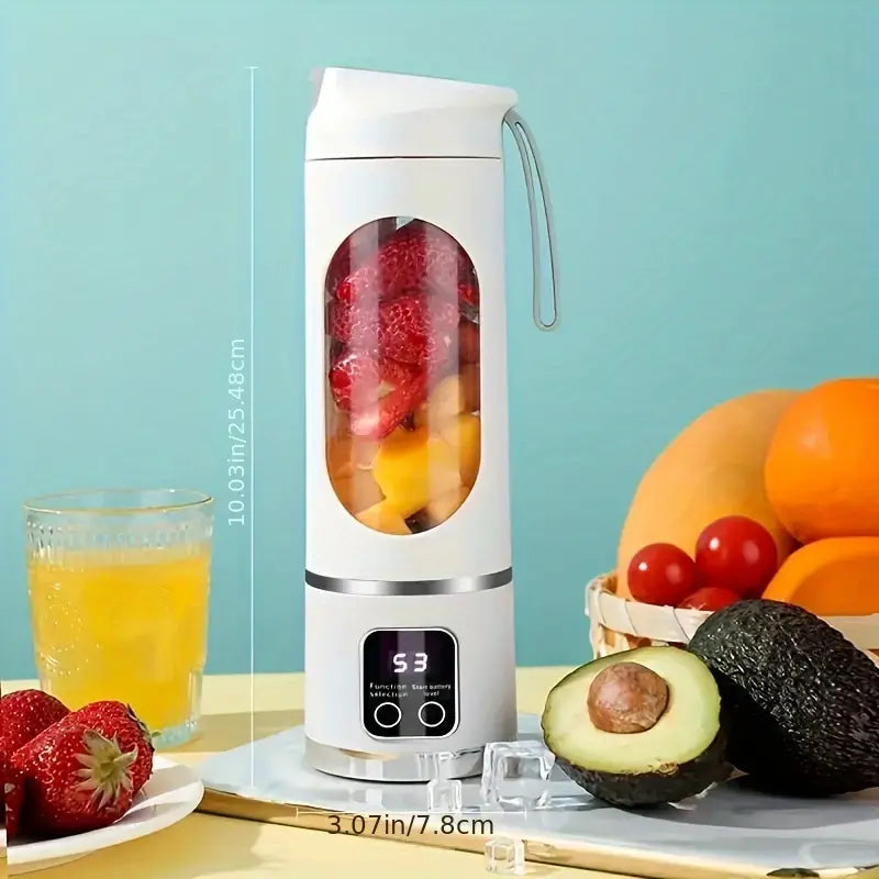 Mini Blender Portabil Cu Afisaj 450ml, 12000rpm, 12 lame Trendysale.ro