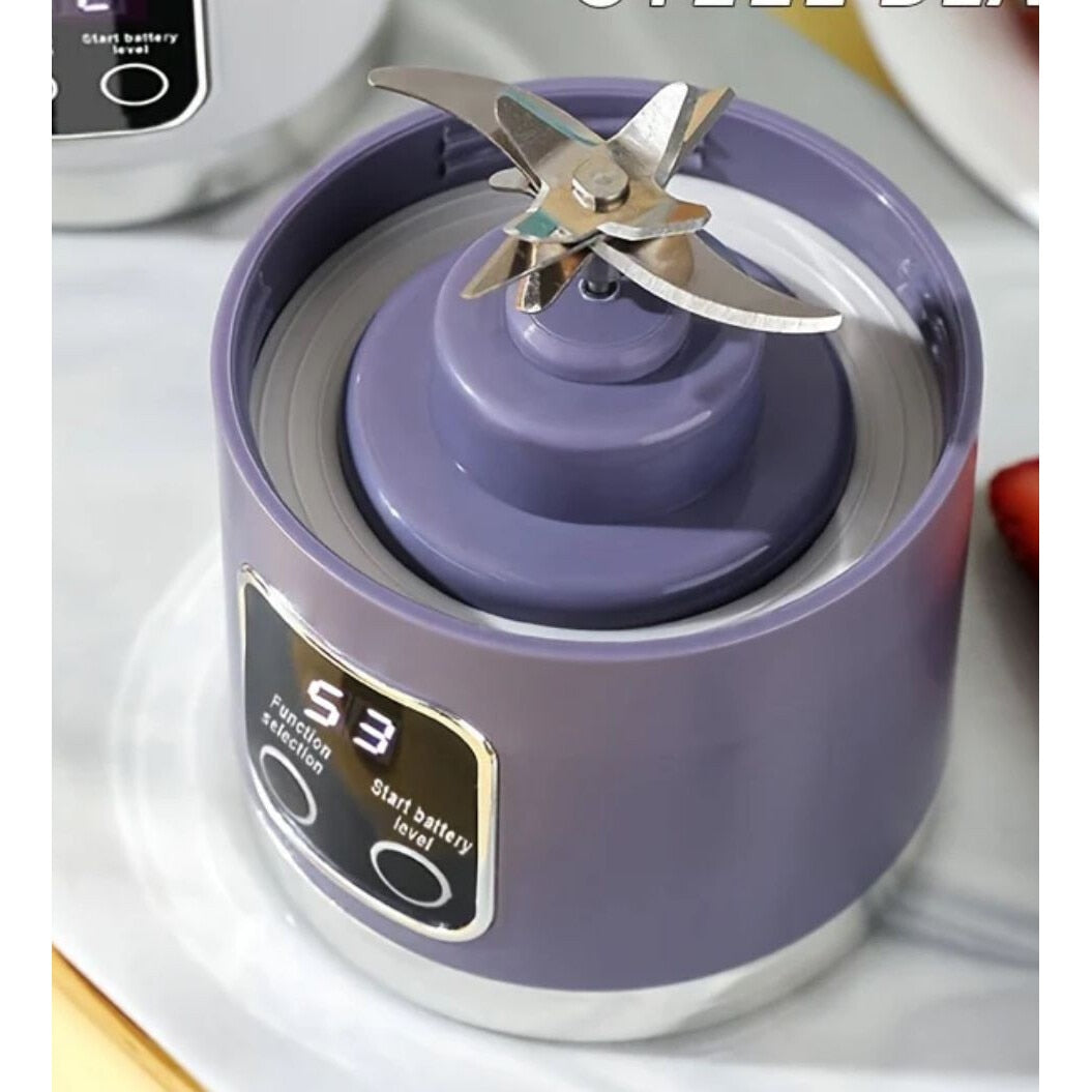 Mini Blender Portabil Cu Afisaj 450ml, 12000rpm, 12 lame Trendysale.ro