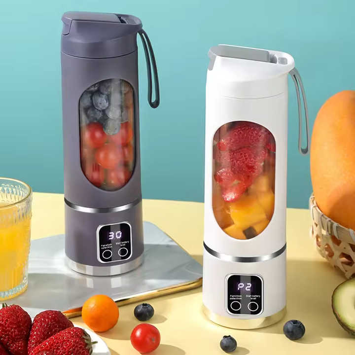 Mini Blender Portabil Cu Afisaj 450ml, 12000rpm, 12 lame Trendysale.ro