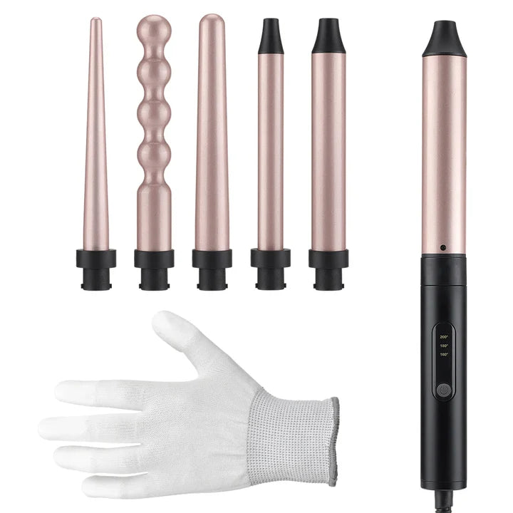Ondulator Ceramic Profesional 6 in 1,  2 Setari de Temperatura (180°C - 210°C) Trendysale.ro
