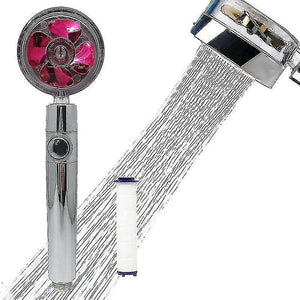 Para de Dus cu Presiune Inalta, Cap Rotativ, Elice, Filtru Anti-Calcar si Jet Vortex Trendysale.ro