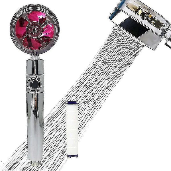 Para de Dus cu Presiune Inalta, Cap Rotativ, Elice, Filtru Anti-Calcar si Jet Vortex Trendysale.ro