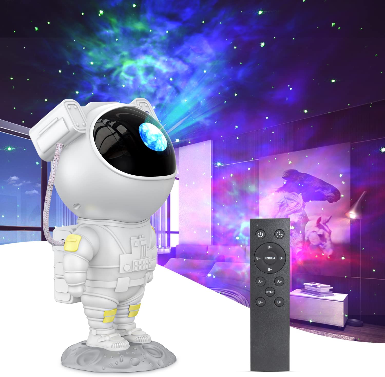 Proiector In Forma de Astronaut, Permite Proiectarea Stelelor sau Galaxiilor Trendysale.ro