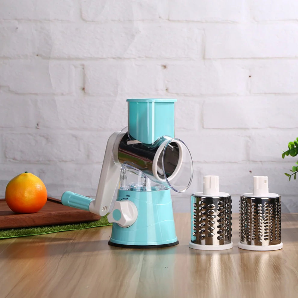 Razatoare Multifunctionala 3 IN 1 pentru Legume, Fructe si Nuci cu Maner Rotativ Trendysale.ro