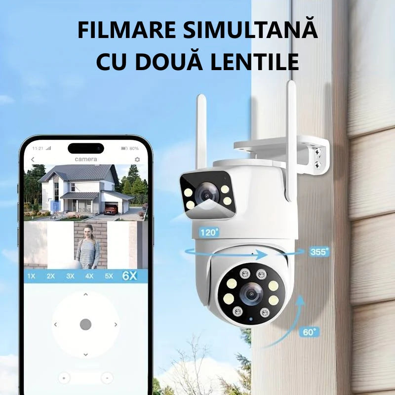 SET 4 Camere Video Supraveghere 8MP, Dubla, Wi-Fi, IP66 Trendysale.ro