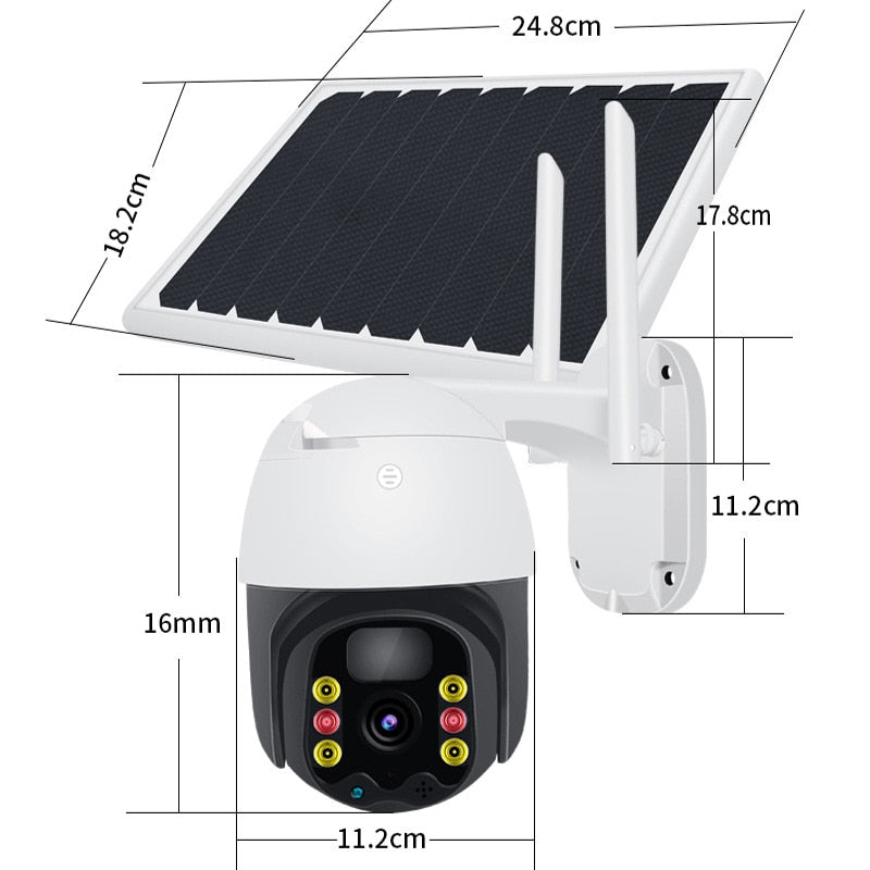 SET 4 Camere supraveghere 5MP cu panou solar, rotire 355°, IP66, 4G Trendysale.ro
