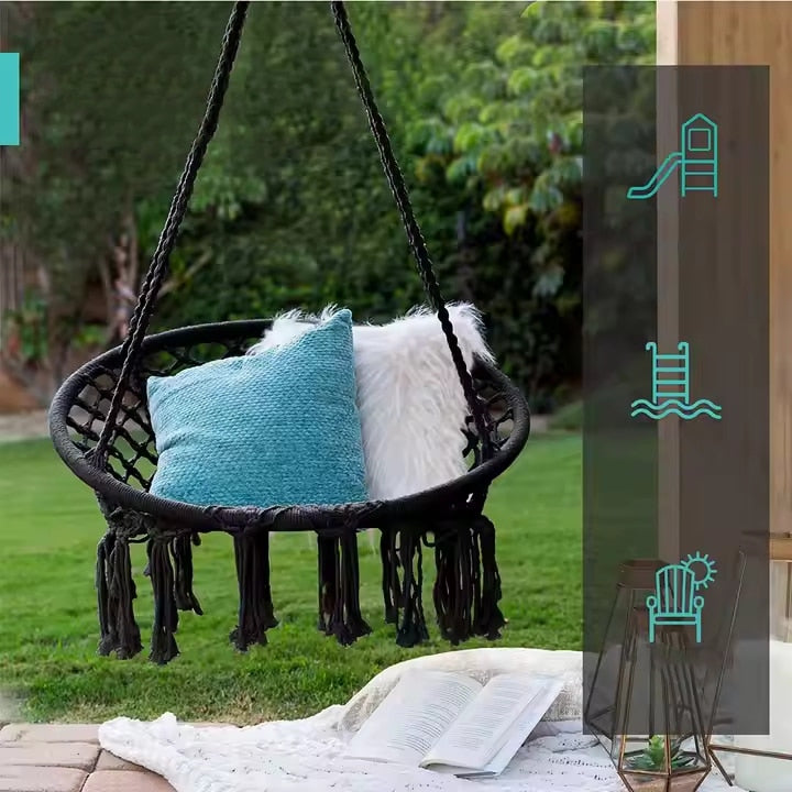 Scaun tip leagăn, balansoar suspendat, hamac, interior, exterior Trendysale.ro
