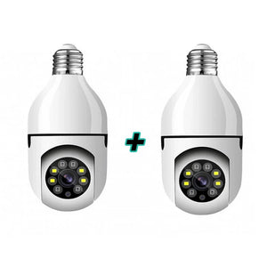 Set 2 Camere IP HD Smart-Bulb cu Senzor PIR 90° si Rotatie 355° Trendysale.ro
