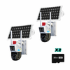 Set 2 Camere de Supraveghere Solara cu Dubla Lentila, 4G SIM, Dasgut, 2x3MP + Card 32GB Trendysale.ro