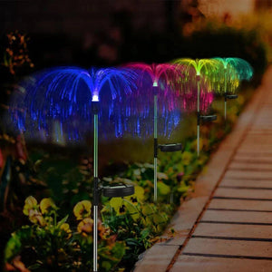 Set 2 Lampi solare RGB, Tip Palmier Trendysale.ro