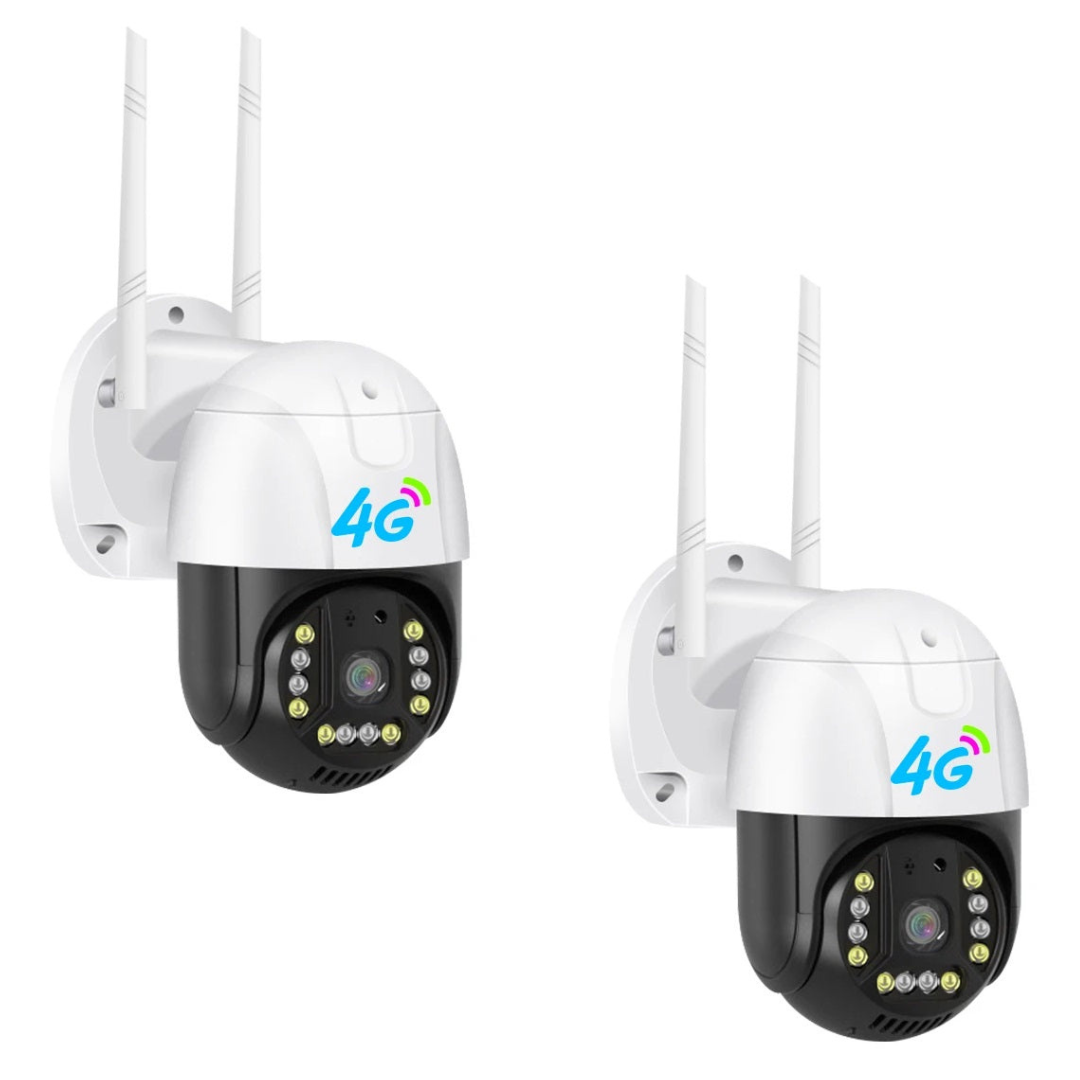 Set 2x Camera 4G/LAN Dasgut, Alimentare 220V -  Panoramica 355°, Smart V380 Pro: 3.0MP Trendysale.ro