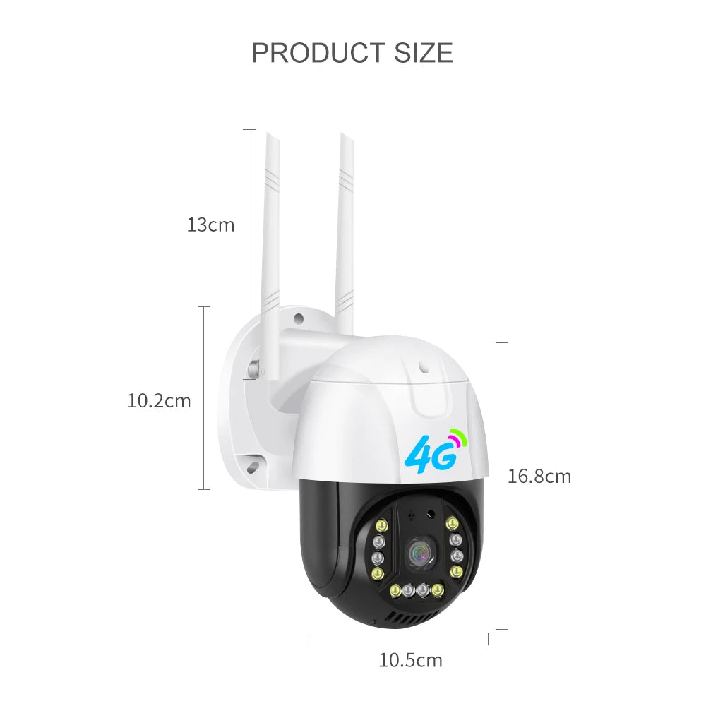Set 2x Camera 4G/LAN Dasgut, Alimentare 220V -  Panoramica 355°, Smart V380 Pro: 3.0MP Trendysale.ro