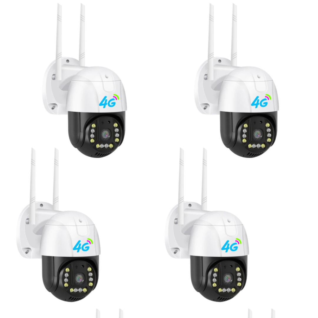 Set 4 Camere 4G/LAN Smart Dasgut - 3.0MP, Audio Bidirectional, Panoramare 355°, Viziune Nocturna Smart Trendysale.ro