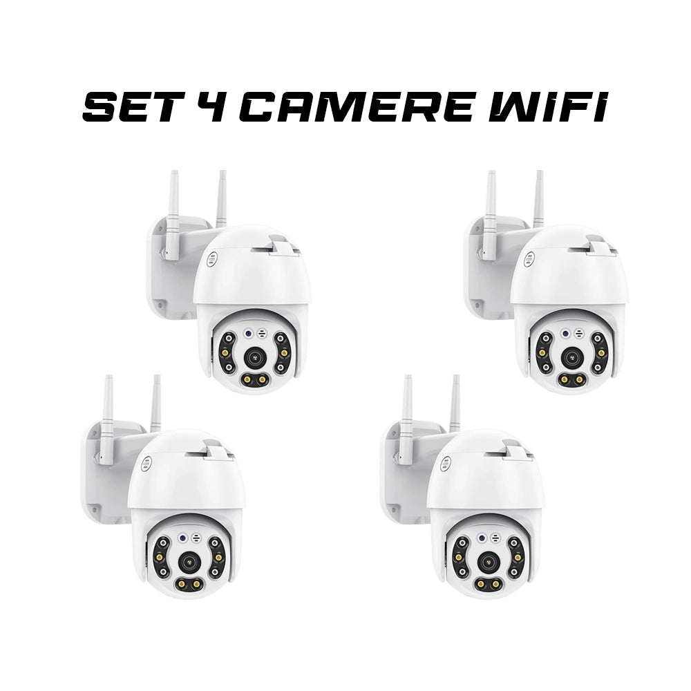 Set 4 Camere supraveghere exterior, rotativa, WI-FI, IP66, Full HD 1080p Trendysale.ro