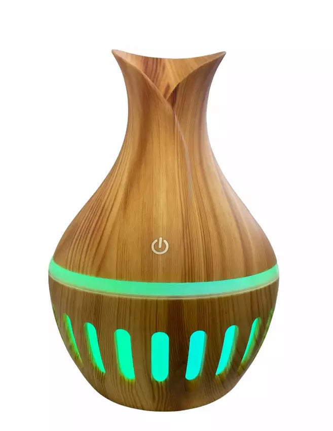 Umidificator 300 ml cu Difuzor de Aromaterapie și Ultrasunete, Design Lemn Deschis Trendysale.ro