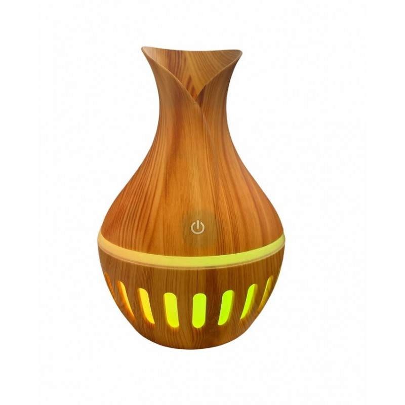 Umidificator 300 ml cu Difuzor de Aromaterapie și Ultrasunete, Design Lemn Deschis Trendysale.ro